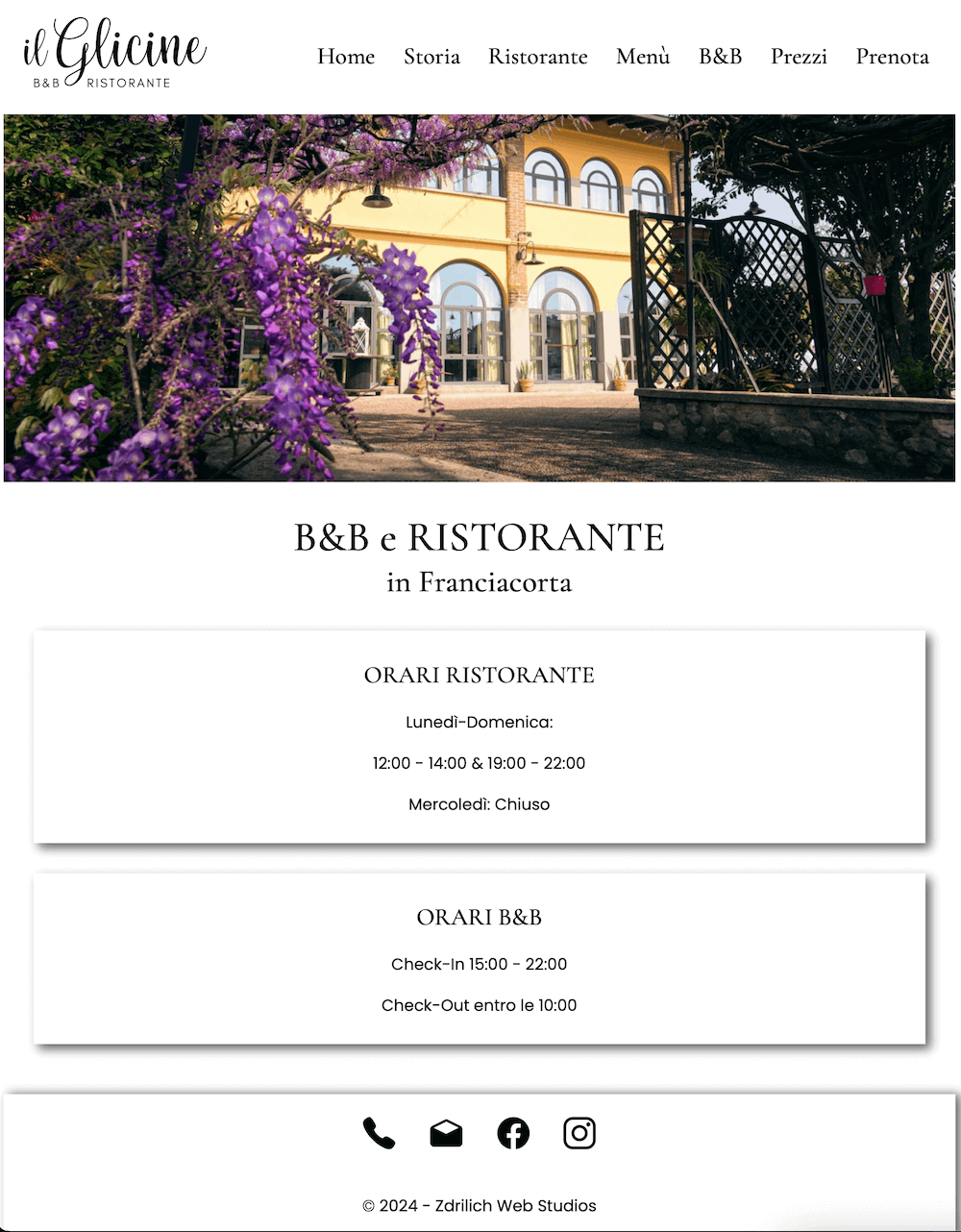 Anteprima del sito Il Glicine Franciacorta